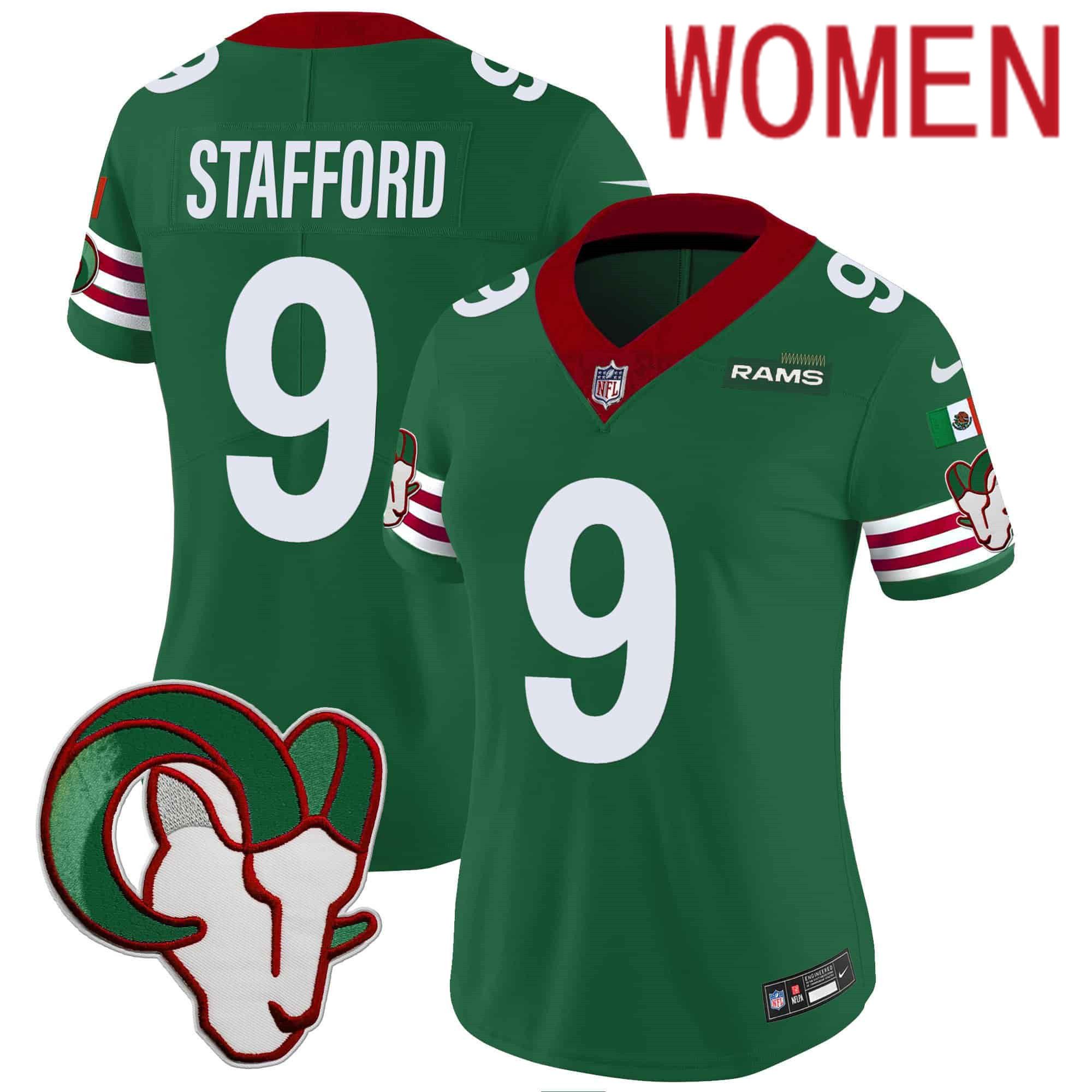 Women Los Angeles Rams #9 Stafford Green 2024 Nike Mexico Vapor Limited NFL Jersey